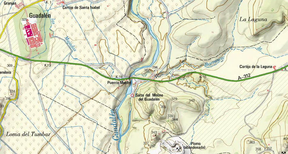 Acueducto del Canal del Guadalén - Acueducto del Canal del Guadalén. Mapa