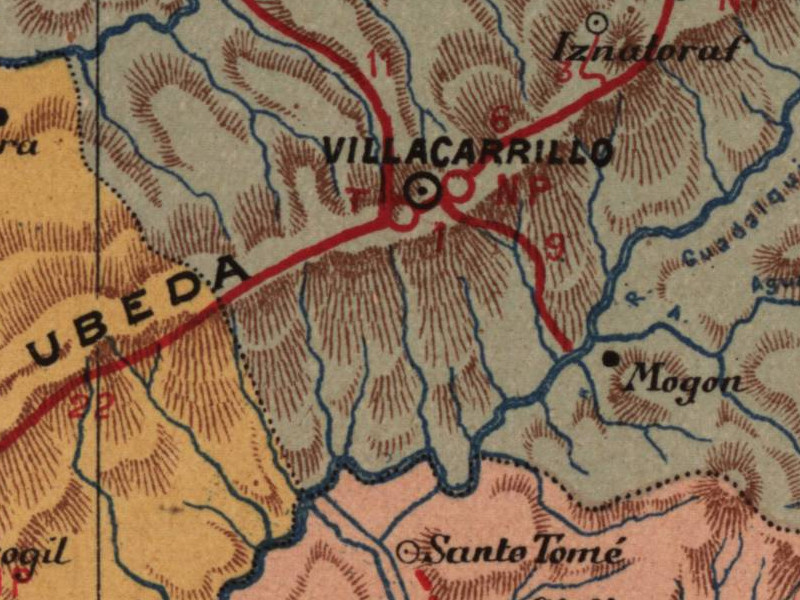 Aldea Mogón - Aldea Mogón. Mapa 1901