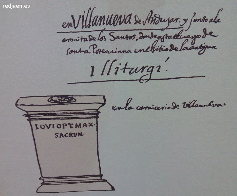 Historia de Villanueva de la Reina - Historia de Villanueva de la Reina. Dibujo con inscripción de Ximena Jurado siglo XVII