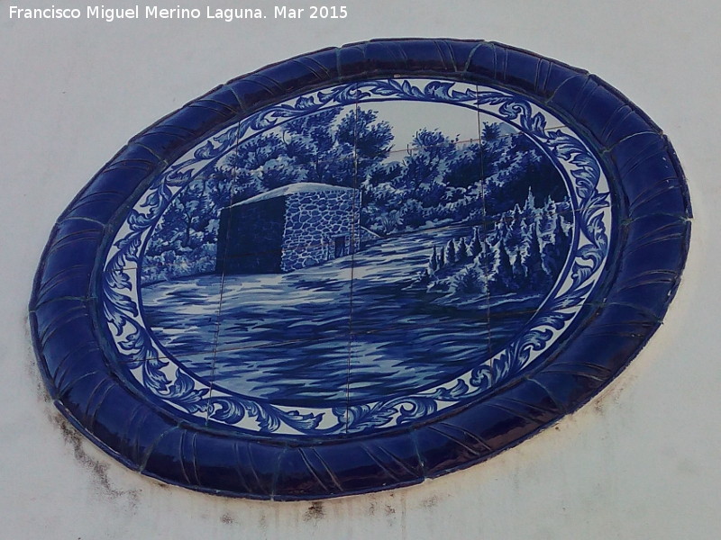 Batán de Santa Potenciana - Batán de Santa Potenciana. Azulejos en el Monumento a Santa Potenciana
