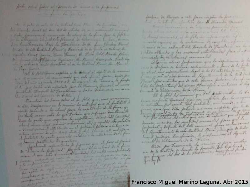 La Quintería - La Quintería. Carta de acceso a la propiedad de una parcela en La Quintería