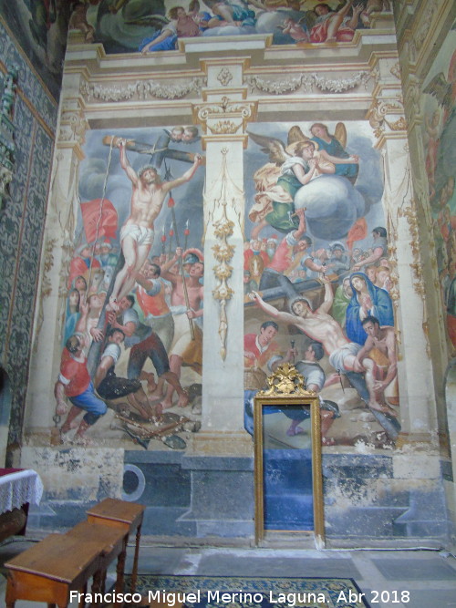 Convento de San Esteban. Capilla del Cristo de la Luz - Convento de San Esteban. Capilla del Cristo de la Luz. Puerta del confesionario de Santa Teresa de Jess