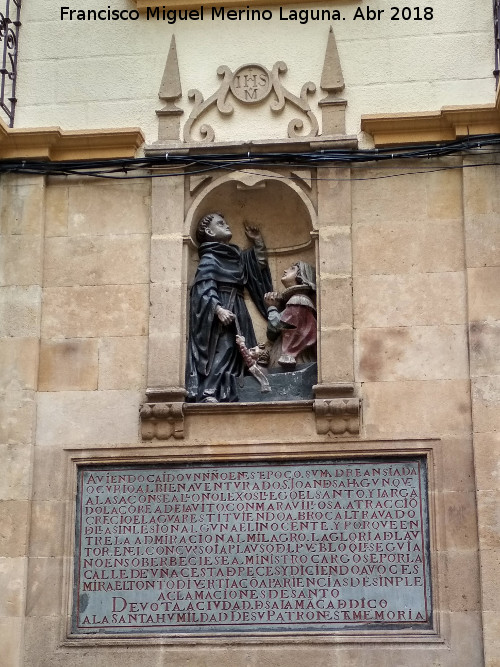 Hornacina del Milagro de San Juan de Sahagún - Hornacina del Milagro de San Juan de Sahagún. 
