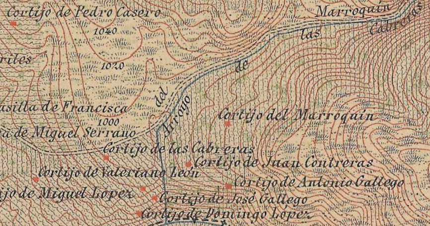 Cortijo del Marroquí - Cortijo del Marroquí. Mapa antiguo