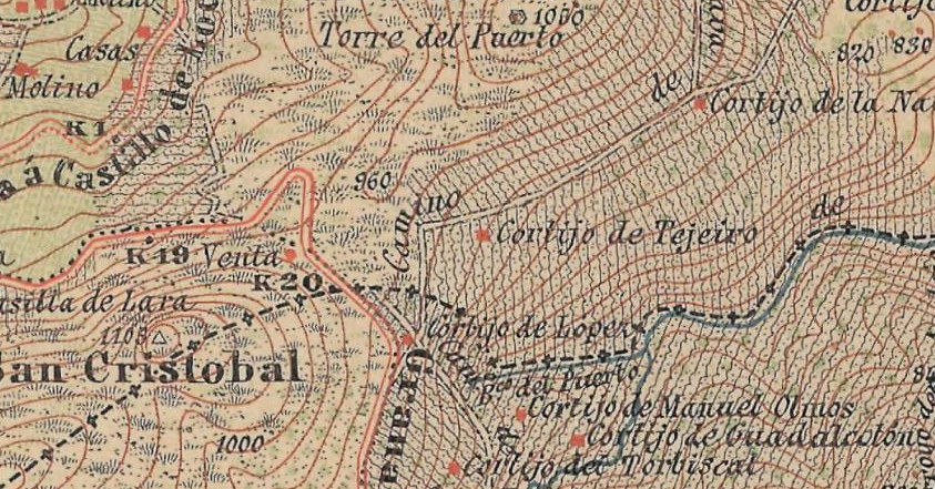 Cortijo de Peñalver - Cortijo de Peñalver. Mapa antiguo