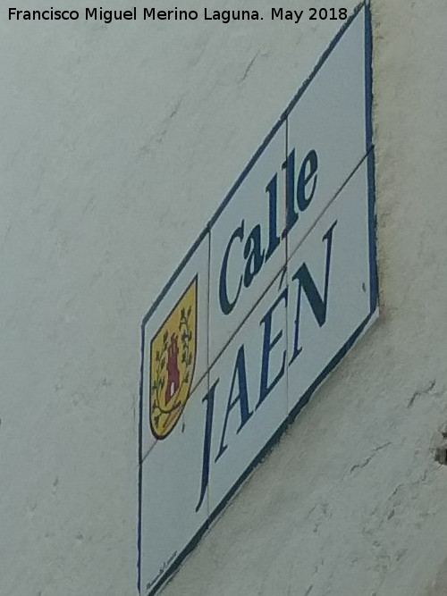 Calle Jaén - Calle Jaén. Placa