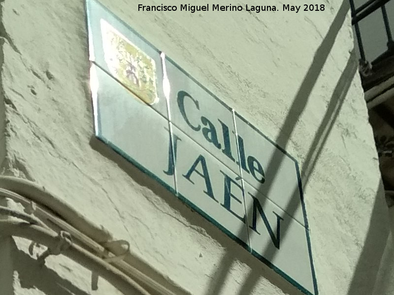 Calle Jaén - Calle Jaén. Placa