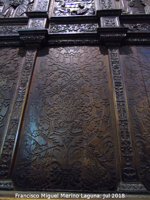 Catedral de Jaén. Coro. Natividad de María - Catedral de Jaén. Coro. Natividad de María. Espaldar