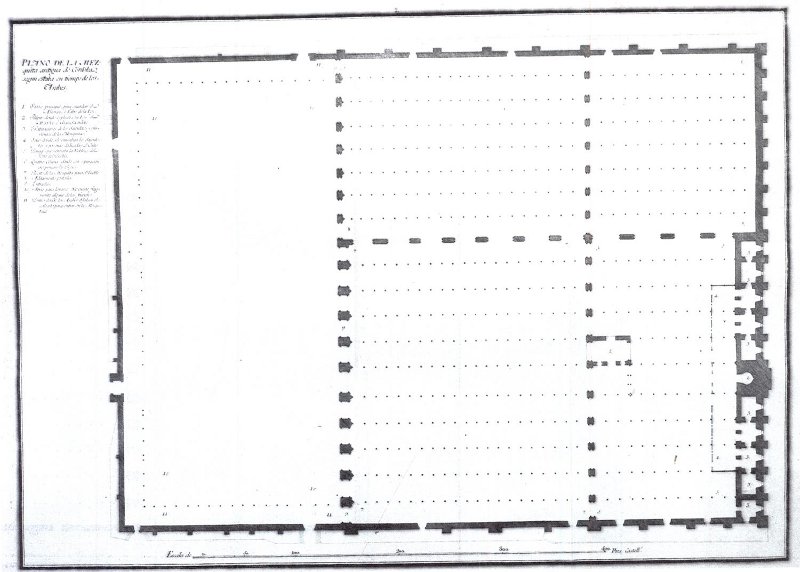 Mezquita Catedral - Mezquita Catedral. Plano de la antigua Mezquita de Córdoba en tiempo de los árabes 1804