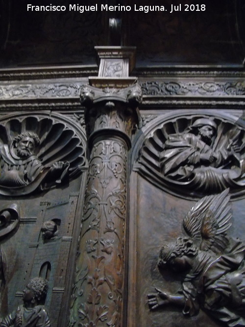 Catedral de Jaén. Coro. Sueño de José - Catedral de Jaén. Coro. Sueño de José. Columna izquierda