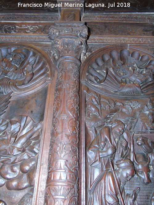 Catedral de Jan. Coro. Sueo de Jos - Catedral de Jan. Coro. Sueo de Jos. Columna derecha