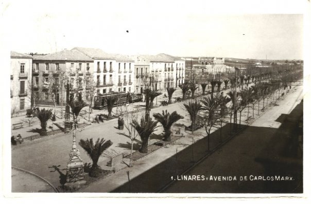 Tranv�a de Linares - Tranv�a de Linares. Foto antigua