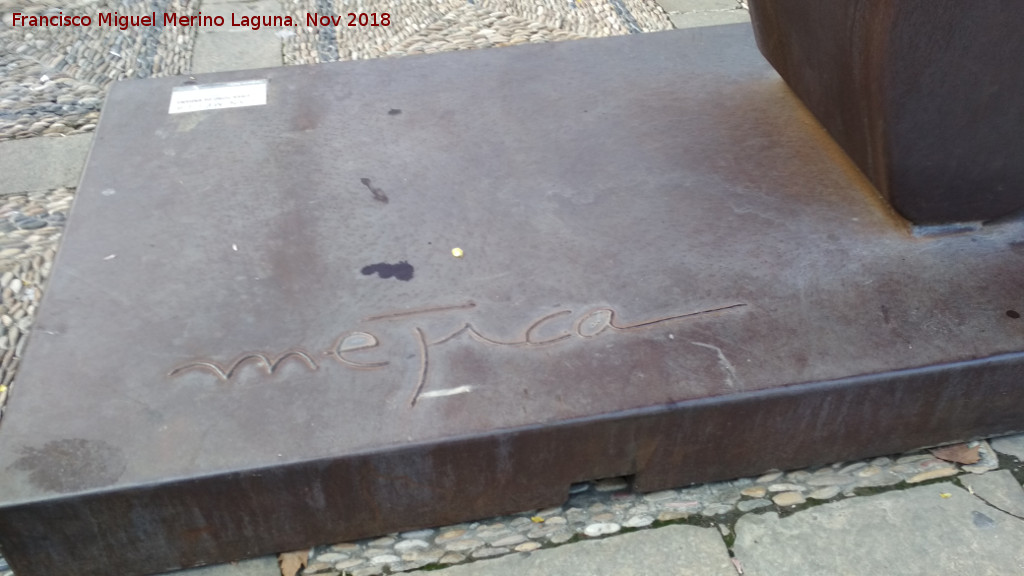 Paseo de la Constitución - Paseo de la Constitución. Firma de Juan Méjica