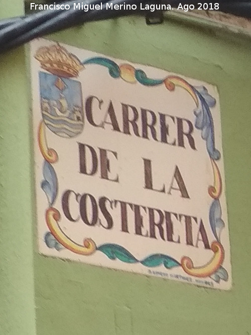 Calle de la Costereta - Calle de la Costereta. Placa