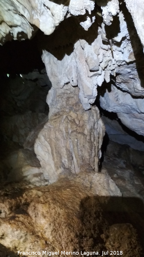 Cueva neolítica de los Corzos - Cueva neolítica de los Corzos. Columna