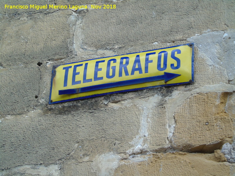 Casa de la Calle San Pablo n 2 - Casa de la Calle San Pablo n 2. Antiguo cartel de telgrafos
