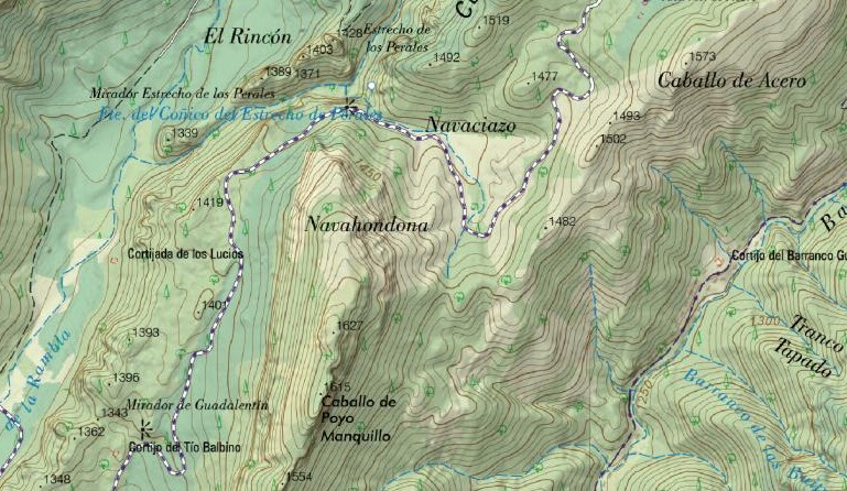 Navahondona - Navahondona. Mapa
