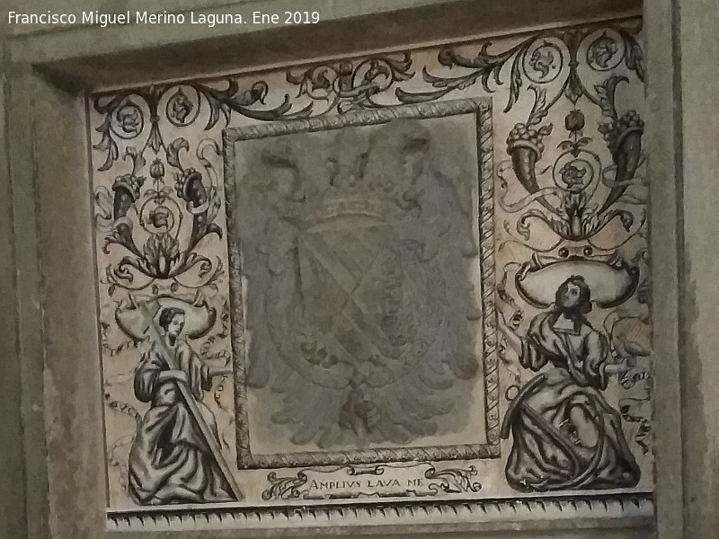 Monasterio de San Jerónimo. Sala Profundis - Monasterio de San Jerónimo. Sala Profundis. Escudo del lavabo