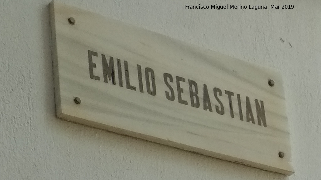 Calle Emilio Sebastián - Calle Emilio Sebastián. Placa