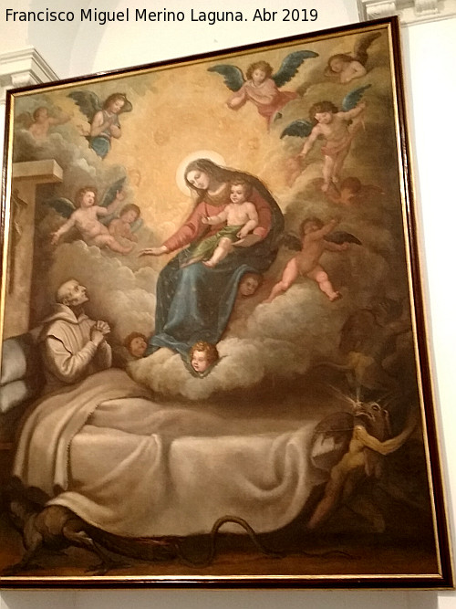 Monasterio de la Cartuja. Capítulo de Monjes - Monasterio de la Cartuja. Capítulo de Monjes. La Virgen y el Niño se le aparecen a Pedro Faverio Poco