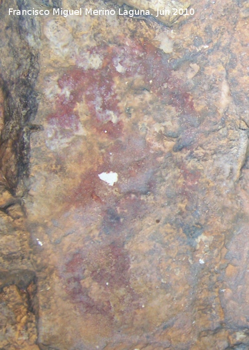 Pinturas rupestres de la Cueva de los Soles Abside II - Pinturas rupestres de la Cueva de los Soles Abside II. Figura desvaída