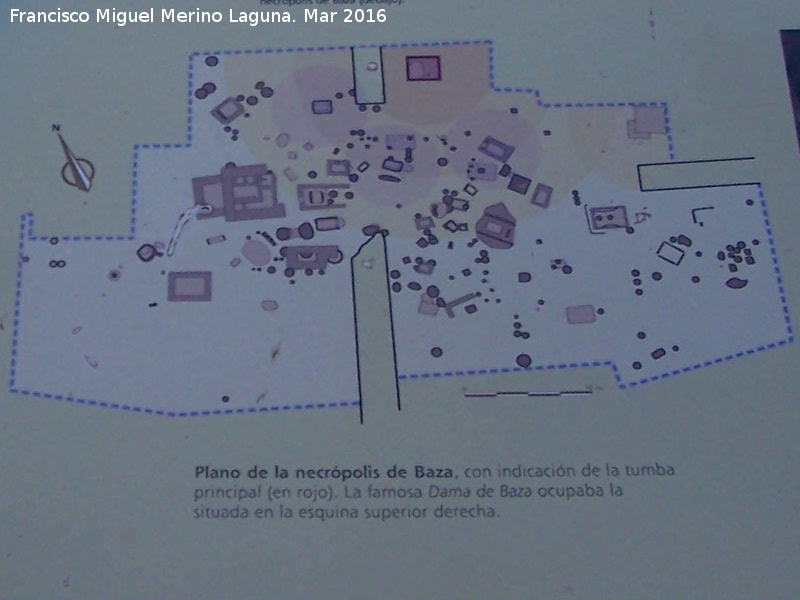 Necrópolis del Cerro del Santuario - Necrópolis del Cerro del Santuario. Plano de la necrópolis