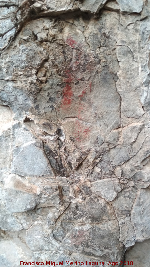Pinturas rupestres del Abrigo de Mingo López I - Pinturas rupestres del Abrigo de Mingo López I. Manchas