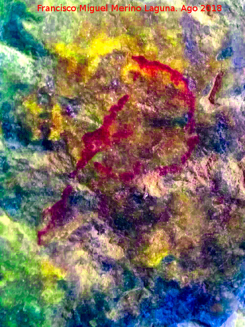 Pinturas rupestres y grabados de la Cueva de Mingo López - Pinturas rupestres y grabados de la Cueva de Mingo López. Tratada con Dstretch