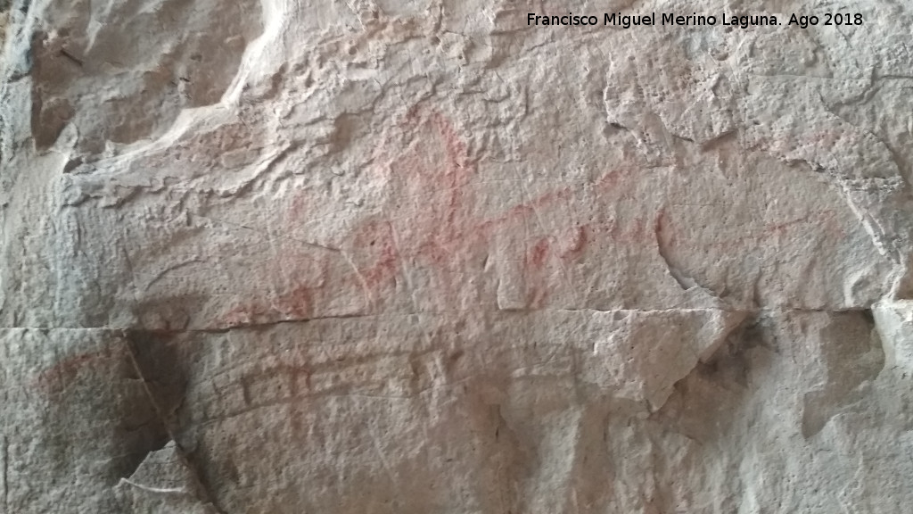 Pinturas rupestres y grabados de la Cueva de Mingo Lpez - Pinturas rupestres y grabados de la Cueva de Mingo Lpez. Graffiti histrico?