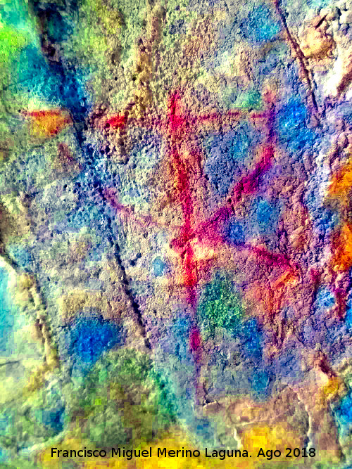 Pinturas rupestres y grabados de la Cueva de Mingo Lpez - Pinturas rupestres y grabados de la Cueva de Mingo Lpez. Tratada con Dstretch
