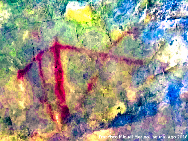 Pinturas rupestres y grabados de la Cueva de Mingo Lpez - Pinturas rupestres y grabados de la Cueva de Mingo Lpez. Tratada con Dstretch
