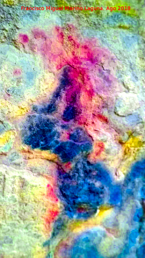 Pinturas rupestres y grabados de la Cueva de Mingo Lpez - Pinturas rupestres y grabados de la Cueva de Mingo Lpez. Tratada con Dstretch