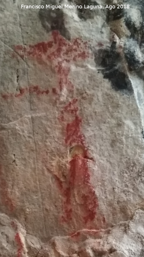 Pinturas rupestres y grabados de la Cueva de Mingo Lpez - Pinturas rupestres y grabados de la Cueva de Mingo Lpez. Antropomorfo?