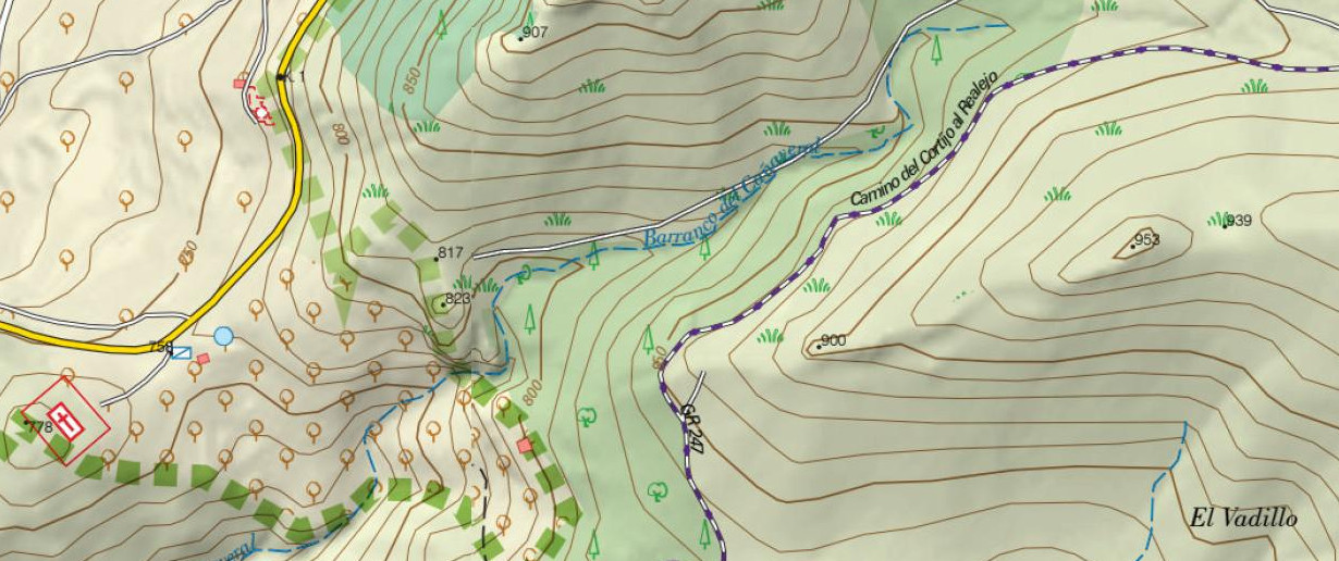 Barranco del Cañaveral - Barranco del Cañaveral. Mapa
