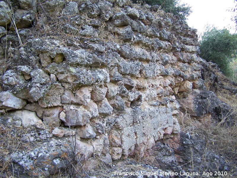 Muralla de la aldea medieval de La Espinareda - Muralla de la aldea medieval de La Espinareda. Muro de mampostería con restos de estuco original