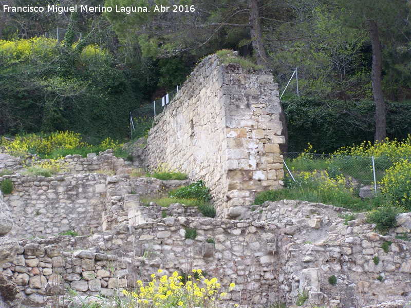 La Mota. Muralla del Arrabal Viejo - La Mota. Muralla del Arrabal Viejo. Muralla medianera que baja hacia la Puerta de Martín Ruiz