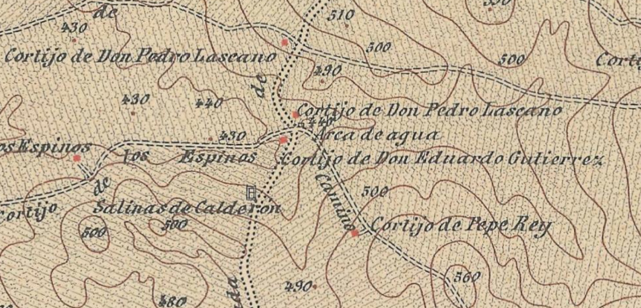 Fuente de las Arcas - Fuente de las Arcas. Mapa antiguo