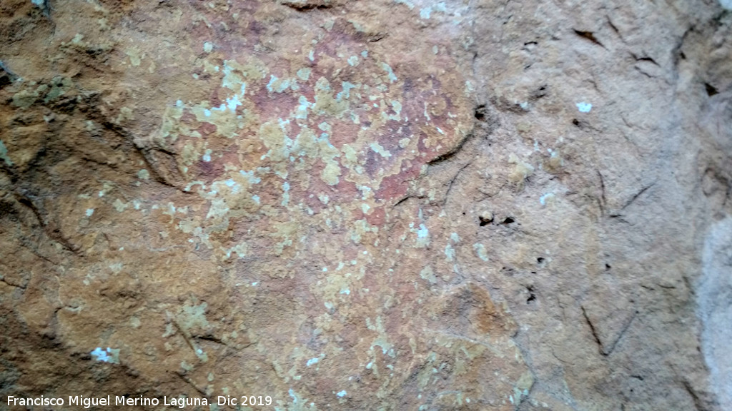 Pinturas rupestres del Poyo de la Cerradura - Pinturas rupestres del Poyo de la Cerradura. Pinturas y formaciones en V