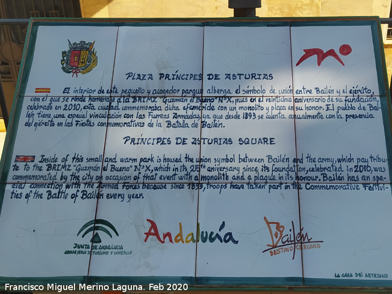 Plaza Pr�ncipes de Asturias - Plaza Pr�ncipes de Asturias. Placa