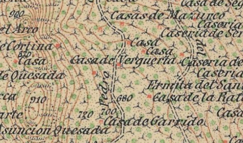 Caser�a de Verguer�a - Caser�a de Verguer�a. Mapa antiguo