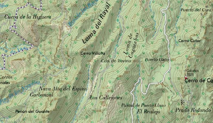 Prados de Travino - Prados de Travino. Mapa