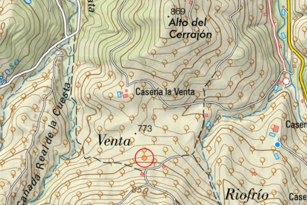 Alberca Sur de la Venta - Alberca Sur de la Venta. Mapa