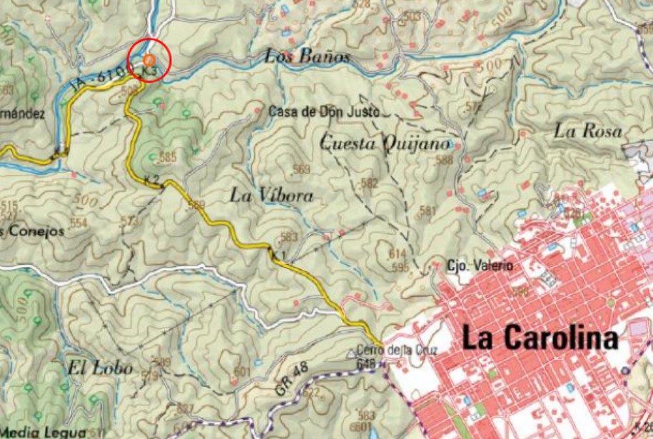Puente minero de la Campana - Puente minero de la Campana. Mapa