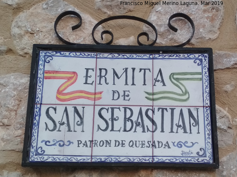 Ermita de San Sebastián - Ermita de San Sebastián. Placa