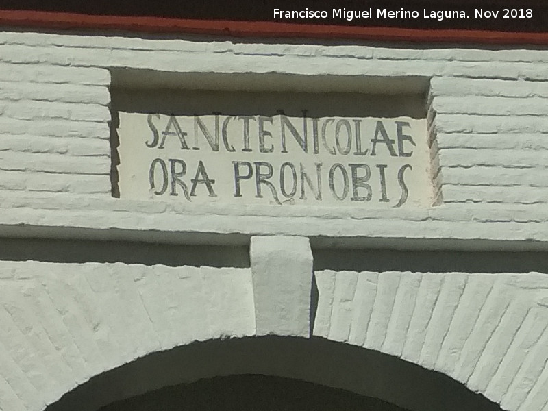Iglesia de San Nicolás - Iglesia de San Nicolás. Inscripción