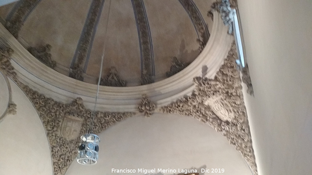 Madraza - Madraza. Escudos en las pechinas de la escalera