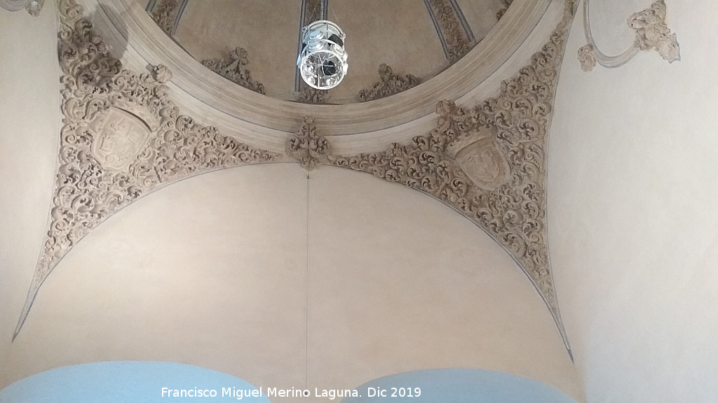 Madraza - Madraza. Escudos en las pechinas de la escalera