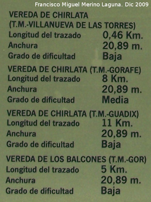 Corredor ecológico Sierra de Baza -  Sierra de Huetor - Corredor ecológico Sierra de Baza -  Sierra de Huetor. Vías pecuarias