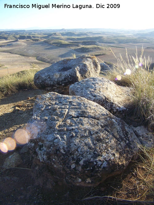 Petroglifos de Alicún de las Torres - Petroglifos de Alicún de las Torres. Bolos graníticos donde están los petroglifos