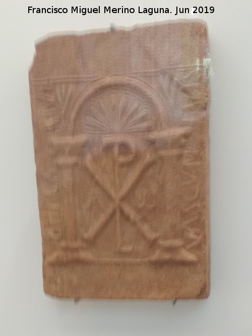 Yacimiento arqueológico Ronda la Vieja - Yacimiento arqueológico Ronda la Vieja. Ladrillo siglos VI-VII. Museo Arqueológico de Granada